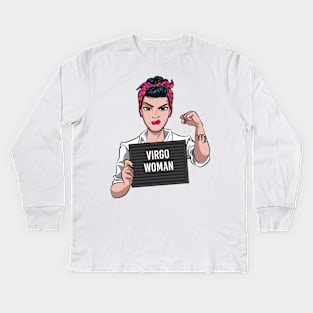 Virgo Woman Kids Long Sleeve T-Shirt